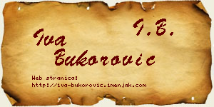 Iva Bukorović vizit kartica